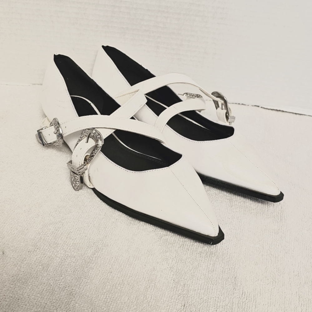 ASOS DESIGN Lexicon Pointed Western Ballet Shoes 9/9.5 US